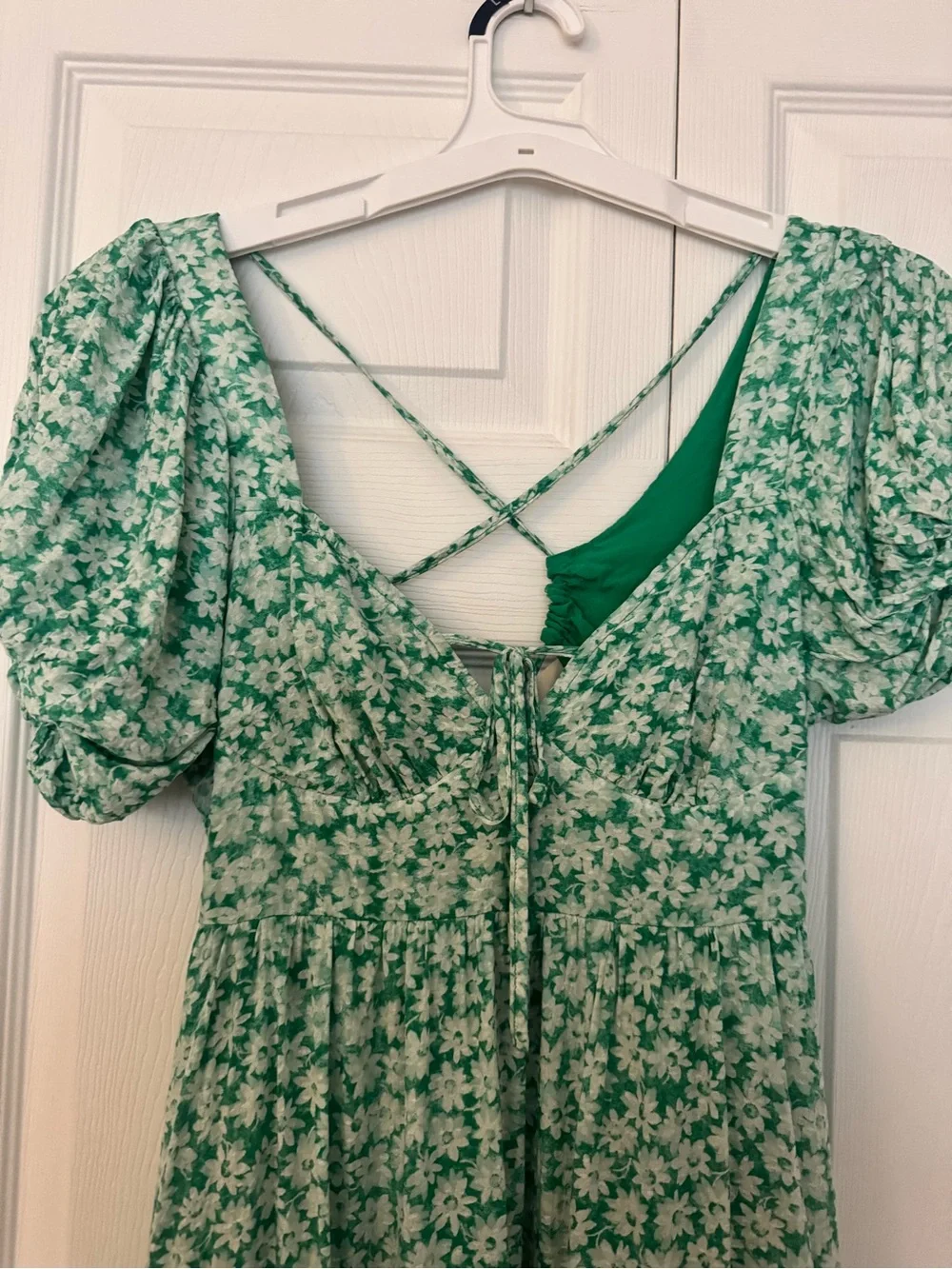 VICI Green Floral Smocked Dress
